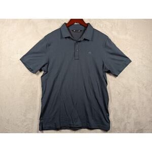 TravisMathew Men’s Polo Shirt Size Medium Blue 60% Pima Cotton 40% Poly